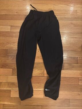 Nike Kids Black Joggers with White Swoosh